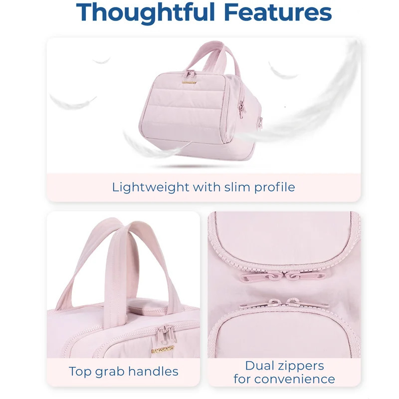 BAGSMART Travel Toiletry Bag Cosmetic Bag for Women Large Capacity Makeup Organize Portable Lightweight Travel Storage Case 241127