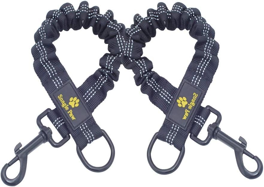 Bungee Dog Leash Attachment, 18u201D Shock Absorbing Lead Extension Absorber, Prevent Injury on Arm and Shoulder & Save Dogs from Getting Hurt, Great 