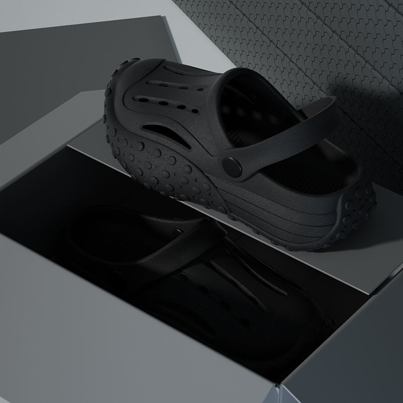 feeg thick sole EVA Shit 4.0cm perforated shoes new casual sports trend two wearing sandals for men and women Lhshoe wo