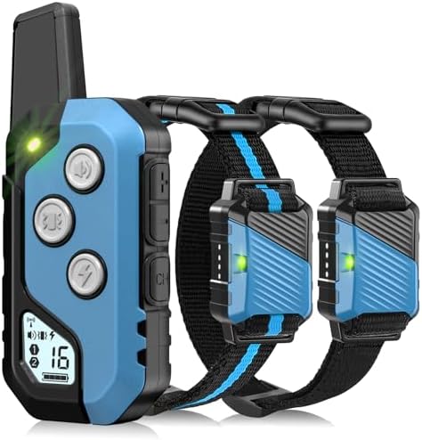 Snsng Shock Remote Control, for 2 Dogs, Waterproof Dog with Remote, 3 Modes, Rechargeable Electric Training Collar Breed