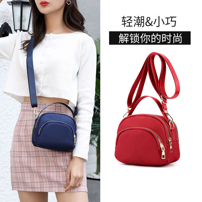 Small Square Bag, Women's Mini Handheld, Multifunctional Oxford Layered Crossbody, High-End Feel, Single Shoulder B1
