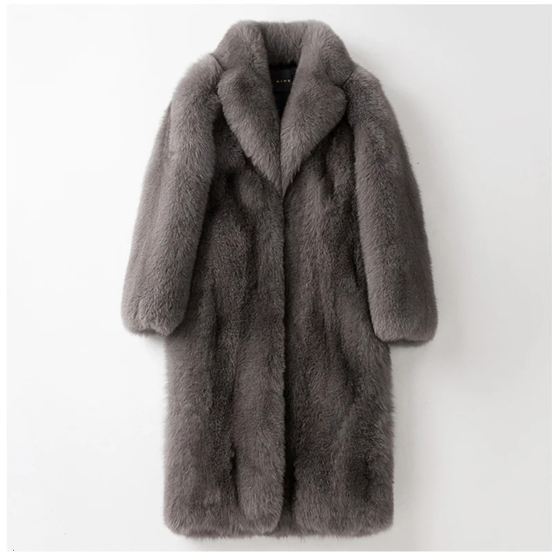 Mens Faux Fur Coat Winter Thicken Fluffy Long Sleeve Warm Outerwear y Bontjas Jackets Windbreaker 241112