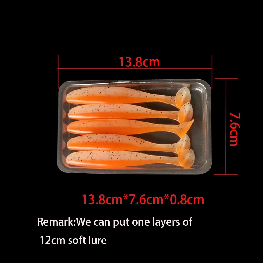 100 pcs/lot Packing bag plastic bag PVC blister package for fishing lure 240417