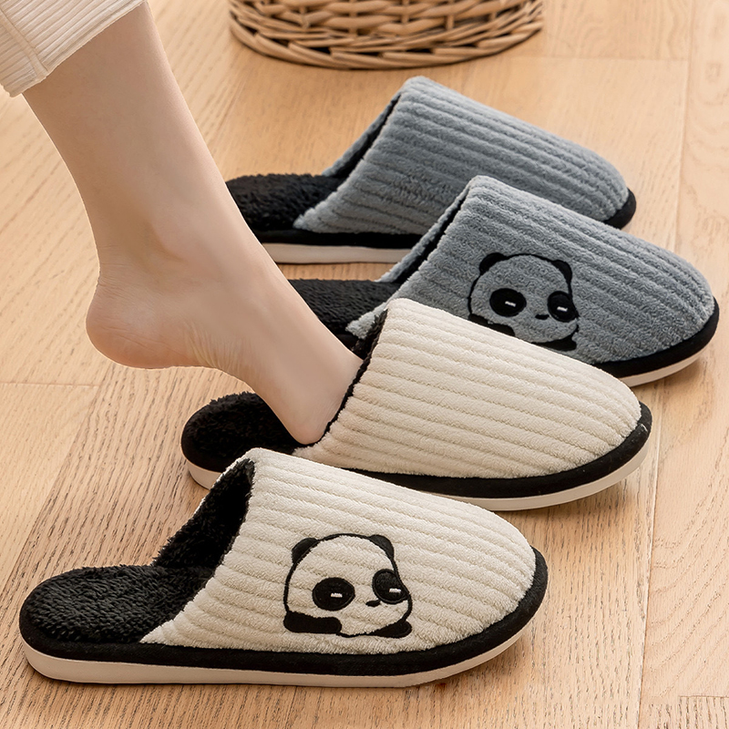 Designer Slippers For Men Women Slip-on Fur Slides Flat Winter Warm Shoes Indoor Casual Cotton Slipper Flip Flops Size 36-45