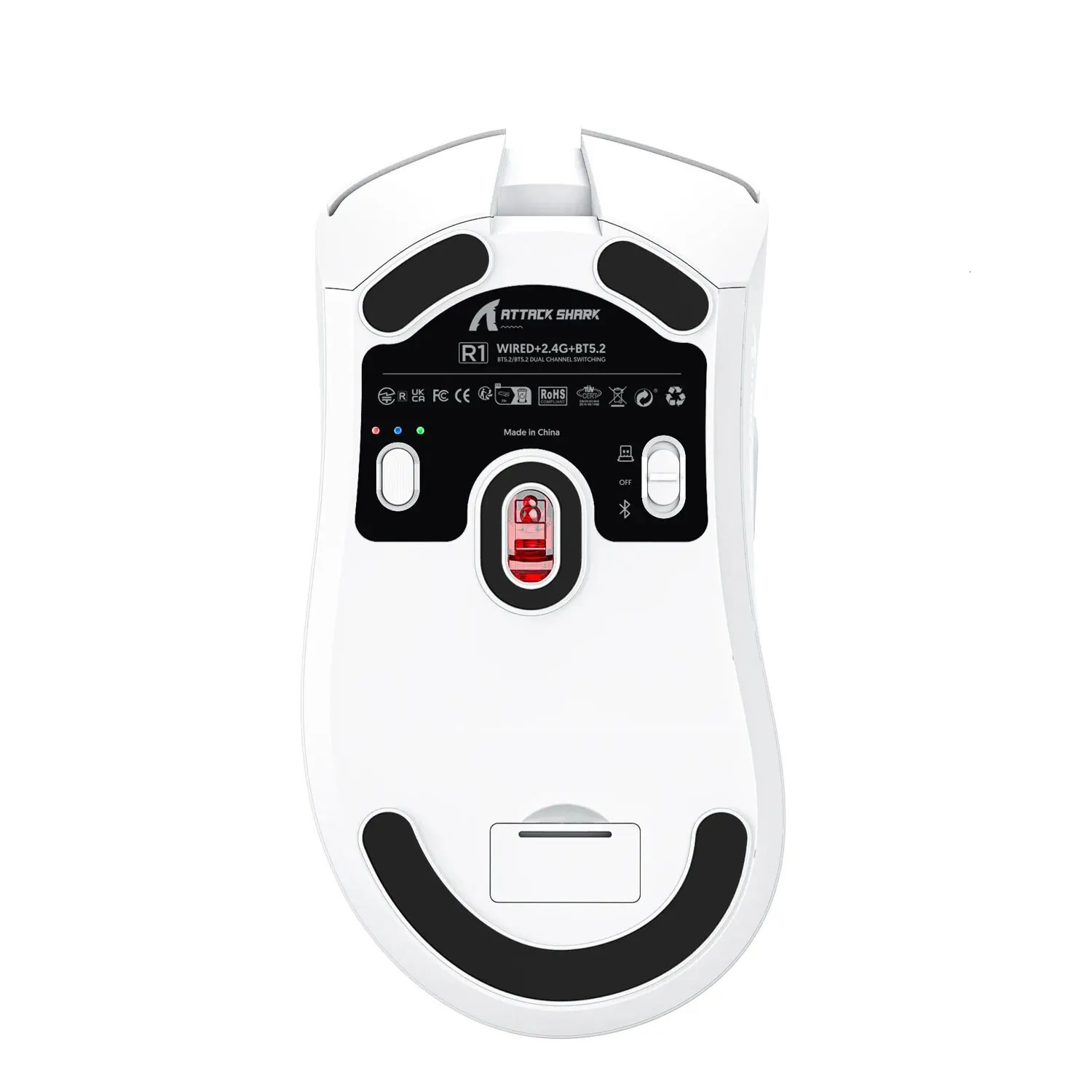 R1 Superlight Mouse Bluetooth 24G Wireless Gaming Mouse PixArt PAW3311 Gaming Sensor 6 Adjustable DPI for Office Game 241113