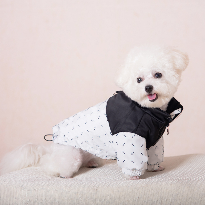 Winter Clothing et Apparel Teddy Coat Small Down ets Letter Print Cotton Coats Autumn Pet Warm Dog Vest Old Flower Free shipping