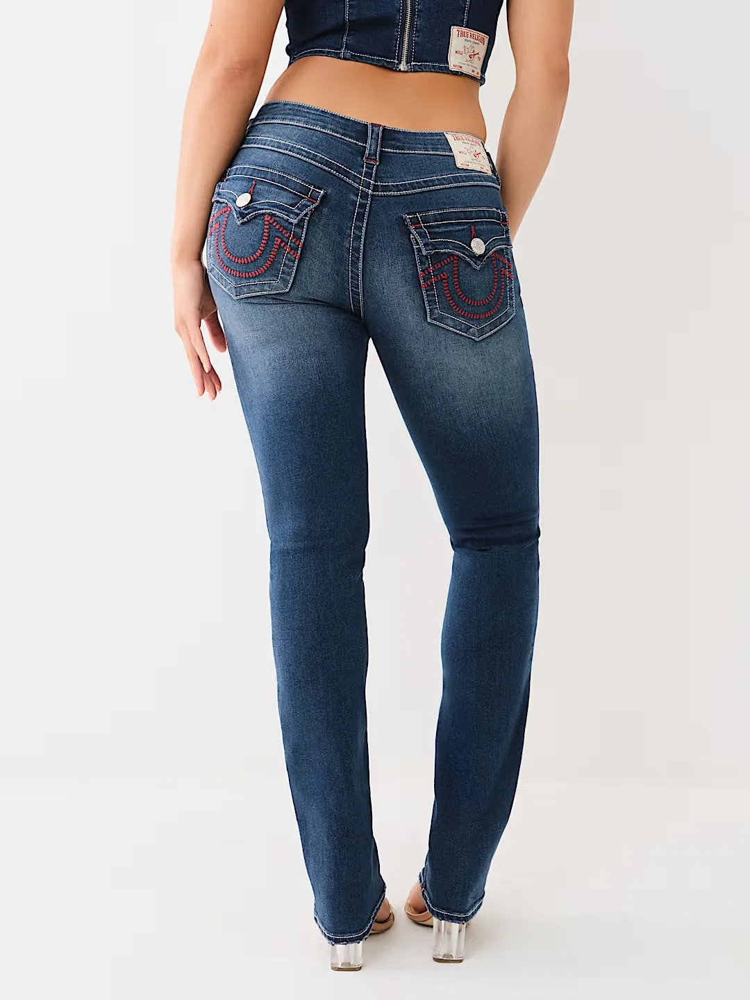 Y2k Women Vintage Gothic Fashion Embroidered Hip Hop Street Leisure Denim Pants True High Waist Straight Leg Wide Jean 241120