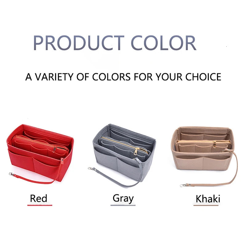 TINBERON Multifunctional Large Capacity Makeup Storage Bag Felt Cloth Liner Bag Travel Insert Portable Bag In Bag Cosmetic Bag 241127