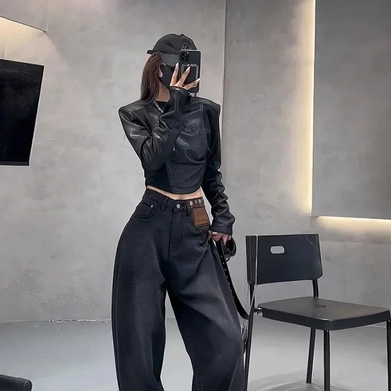 Womens Long Sleeve Tshirt Black With Sleeves Top Female Elegant Korean Reviews Clothes Streetwear 90s Vintage Y2k Yk2 241126