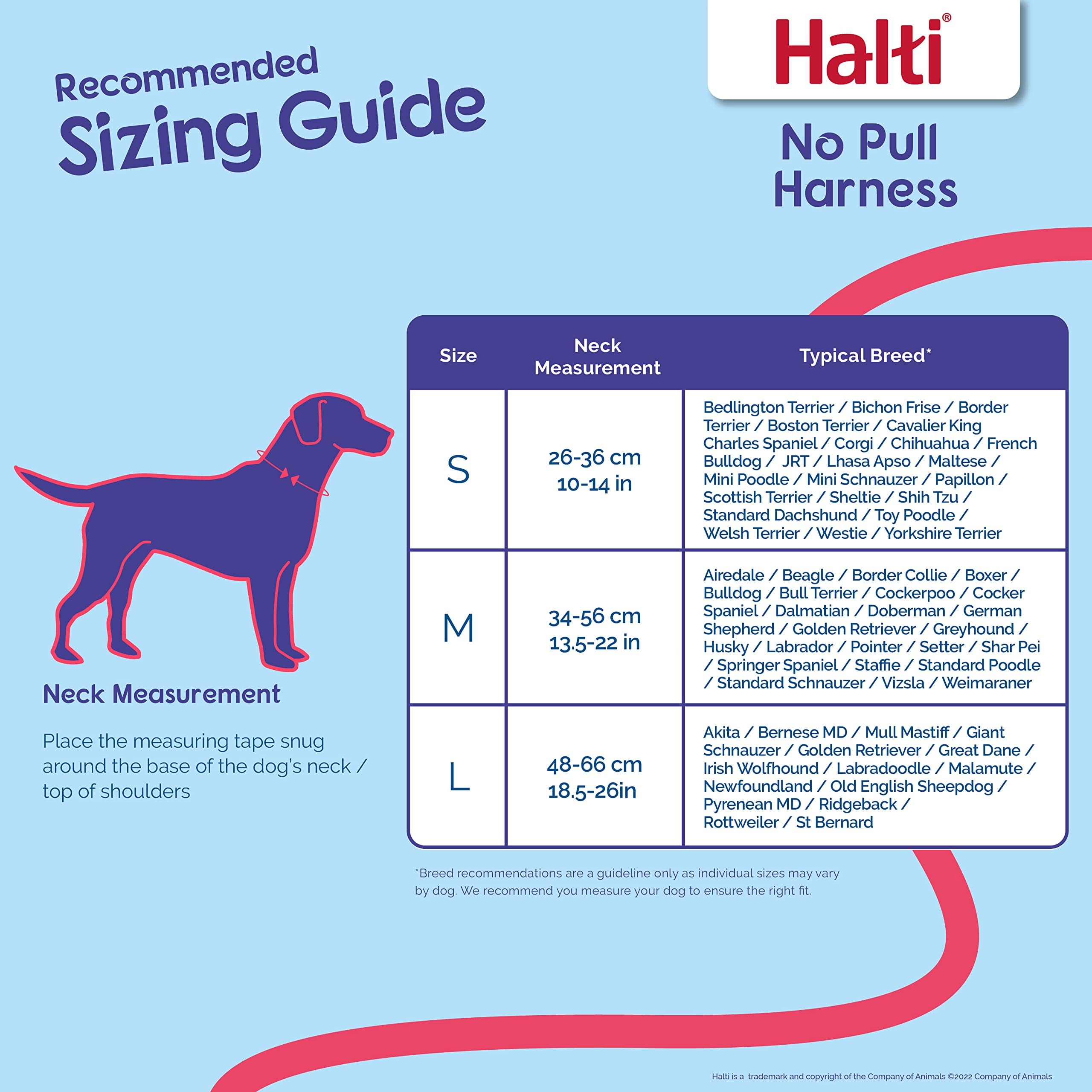 HALTI No Pull - To Stop Your Pulling on the Leash. Adjustable, Lightweight and Easy to Use. Reflective Dog Training Harness for Dogs (Size S