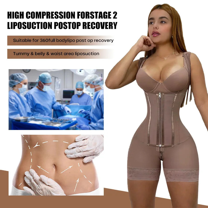 High Compression Full Body Shaper Waist Trainer Belt Fajas Colombianas Girdle Bodysuits Shapewear Slimming Tummy Control Panties 241112