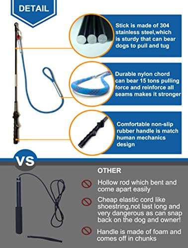 Interactive Flirt Pole Chase and Tug of War,Durable Teaser Wand with Pet Fleece Rope Tether Lure Toy to Outdoor Exercise & Training for Small Medium L