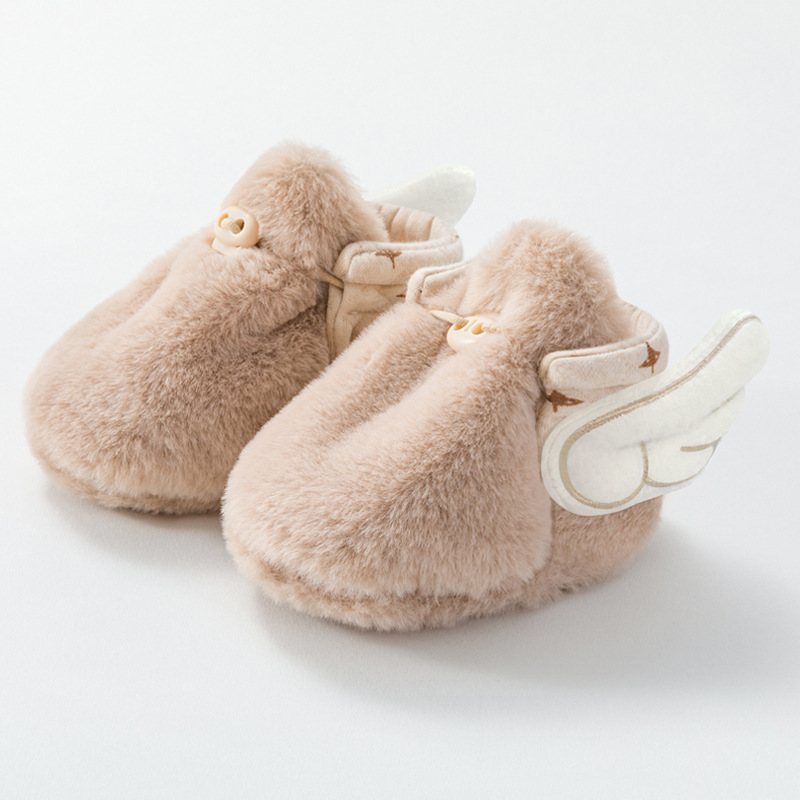 Baby Little Kids Girl Shoes Autumn Winter Infant Boy Cotton Sole Anti-slip Crib Shoes Cutefeet Toddler Plush Warm Floor Shoe First Walkers