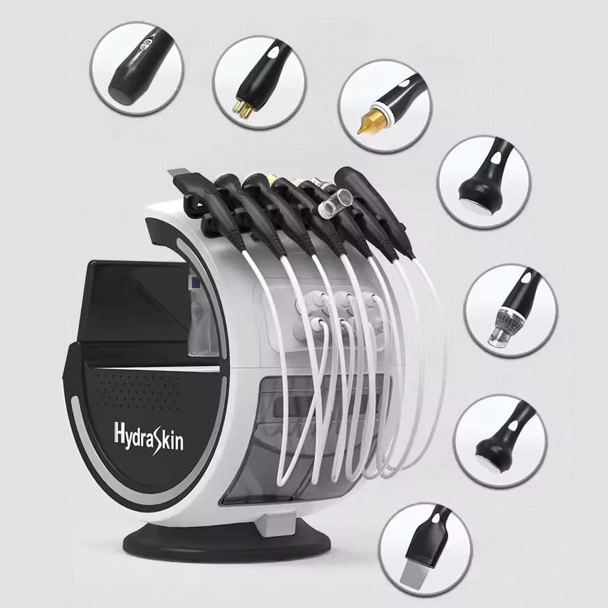 High Quality Beauty Dermabrasion Skin Care 7 In 1 H2o2 Bubble Deep Cleaning Beauty Oxygen Aqua Peeling Skin Rejuvenation Machine HD Skin Analyze