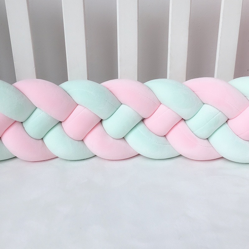 Four Strand Crib Surround with Knotted Fence - Anti-Collision Baby Bed