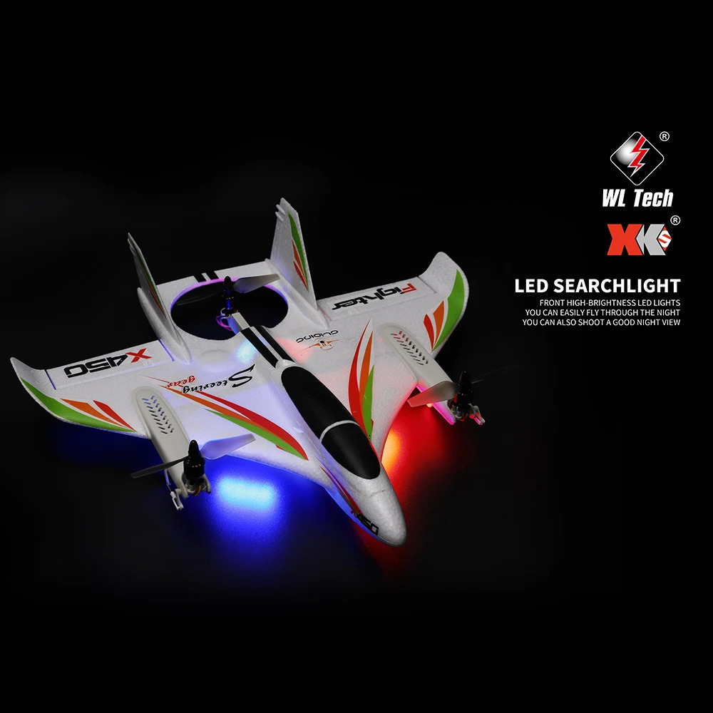 WLtoys XK X450 Original RC Airplane Glider Fixed Wing Aircraft with 3 Models 24G 6CH 3D6G Helicopters for Kids Adults 241127