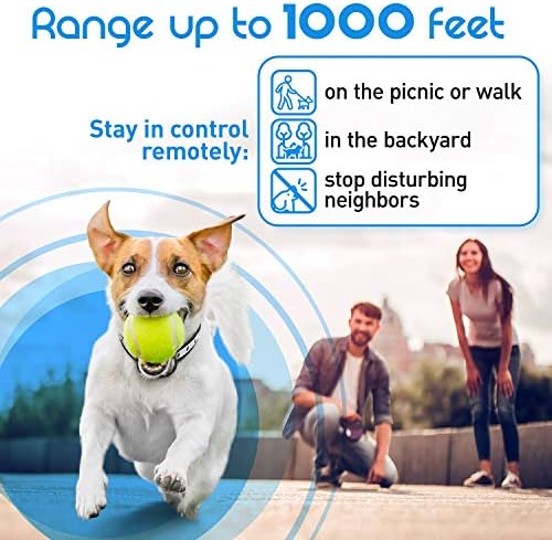 Extra Size Dog Puppy Training Collar Remote for Small Dogs 5-15lbs and Puppies with Shock - Waterproof & 1000 Ft Range