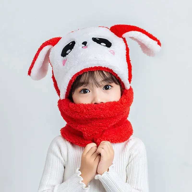 Winter childrens hat with wool girls and boys scarves thick hats newborn photography baby products W241127