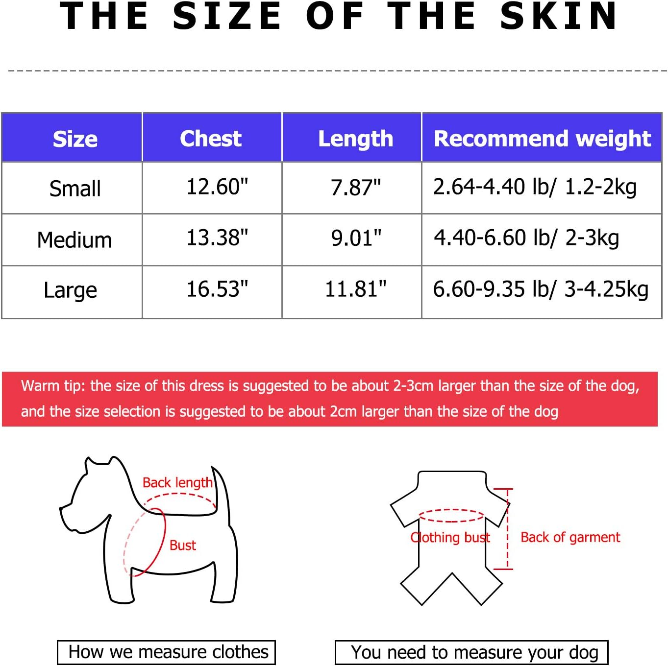 2 Pieces Winter Hoodie Warm Small Dog Sweatshirts with Pocket Cotton Coat for Chihuahua Clothes Puppy Costume(M, Blue, Wine Red