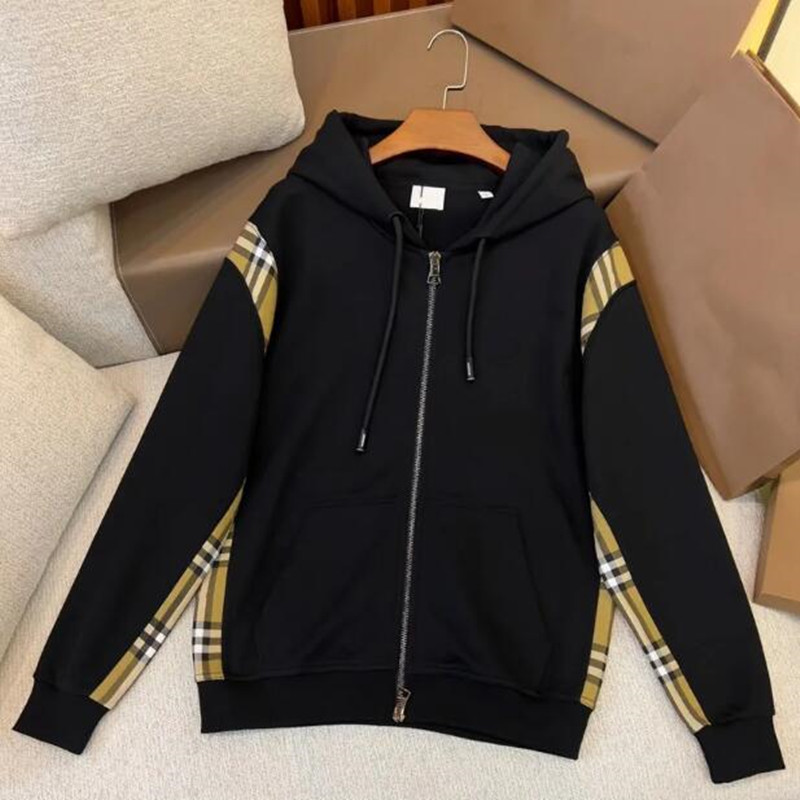 Men's Sweaters Designer Luxury Men's Contrast Color Hooded Pullover Knitted Sweater Spring and Autumn New Casual Versatile Youth Long Sleeve Jacket S-4XL