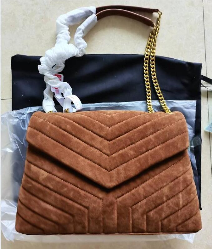 Top Quality Totes Shoulder Crossbody Bags Brown Suede Lady Chain Purses Designer Handbags Women Envelope leather Messenger Bag Clutch Wallets