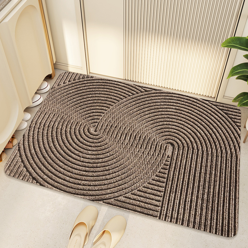 Home Anti-slip PVC Wire Ring Entrance Mat Home Easy To Care for Mud Scraping Mat Wear-resistant Outdoor Carpet