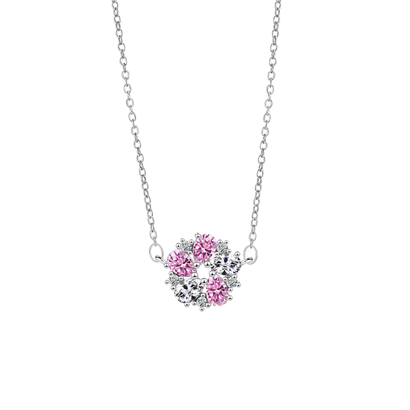 Chic Waterdrop Floral Collar Necklace - Sleek Stainless Steel Accessory with Minimalist Appeal