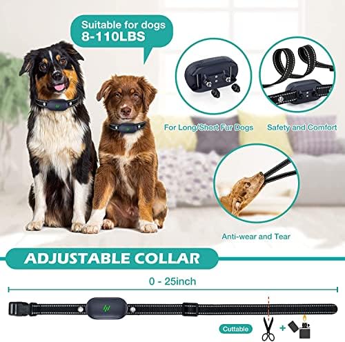 Shock Collar, Electric Remote 2680FT, IPX7 Waterproof Vibrating Dog Collar with 4 Training Modes, Rechargeable E-Collar for All Breeds, Sizes (Upgrade