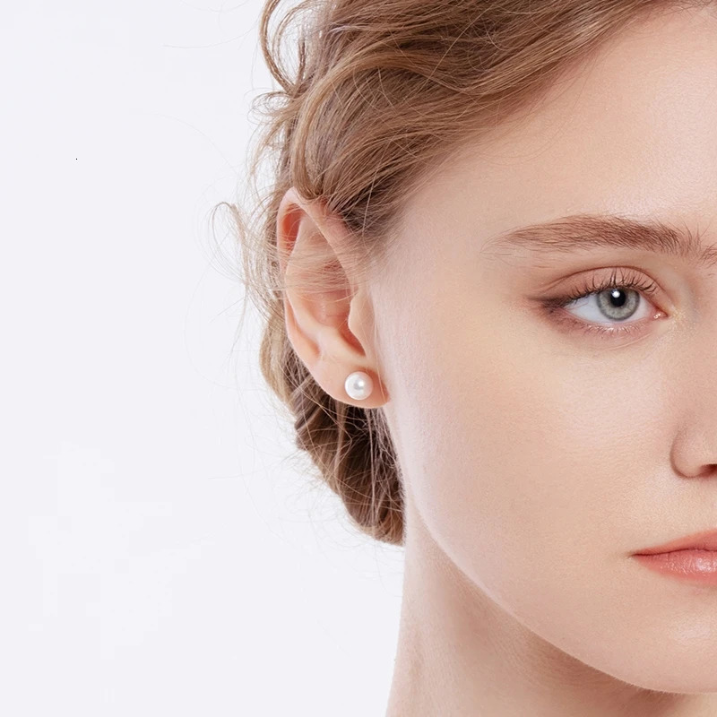 YUNLI Real 18K Gold Natural Freshwater Pearl Stud Earrings Pure AU750 Gold Earring Pin Womens Exquisite Jewelry Gift EA015 241127