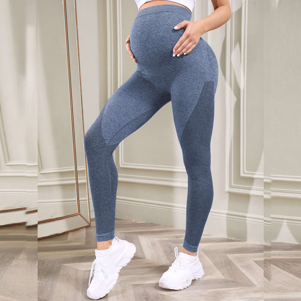 Women's Maternity Leggings Fiess Legging Yoga Sports Casual Skinny Pants Clothes High Waist Belly Pregnancy