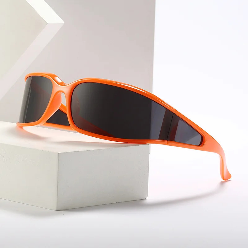 Rectangle 2000s Sunglasses Women Men Wrap Around Outdoor Sports Y2K Sun Glasses Men Fashion Punk Eyewear 241116
