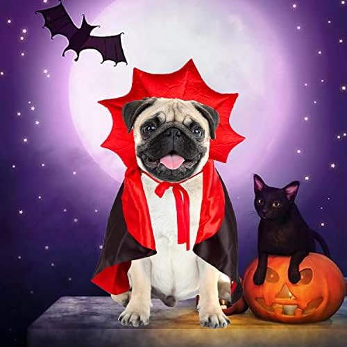 Cape Costume - Pet Costumes Cat Vampire Cloak, Funny Cosplay Dress Devil Wizard Outfit, Witch Clothes Small Medium Dogs Cats Puppy, Dog Mantle Apparel