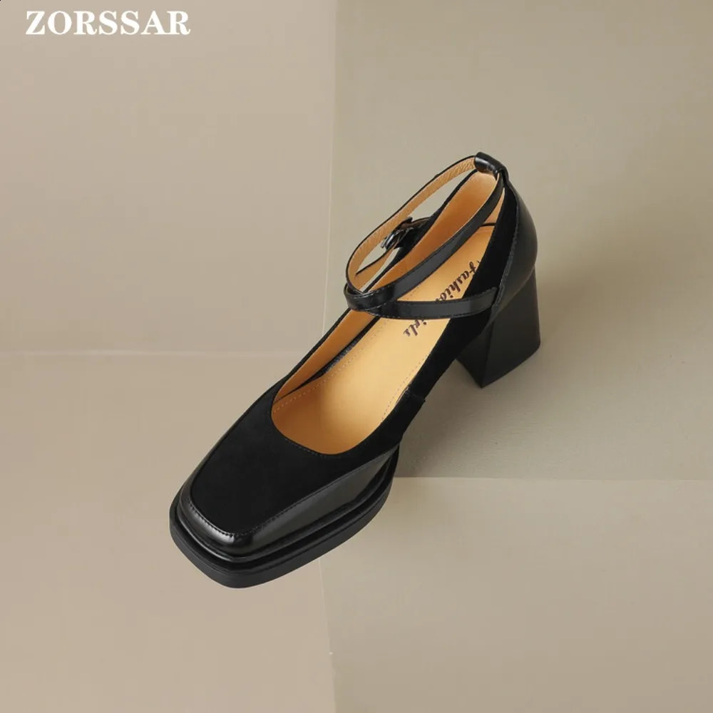 Suede Lolita Shoes Women Japanese Shoes Women Vintage Girls Students Uniform High Heel Platform Shoes Cosplay Plus Size 42 241127