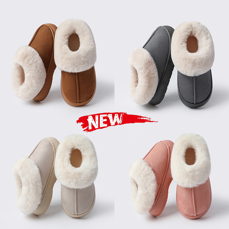 Free Shipping Winter FUR slippers chocolate brown beige pink designer slipper men women shoes flats casual slides comfort slip on sandals outdoor plus