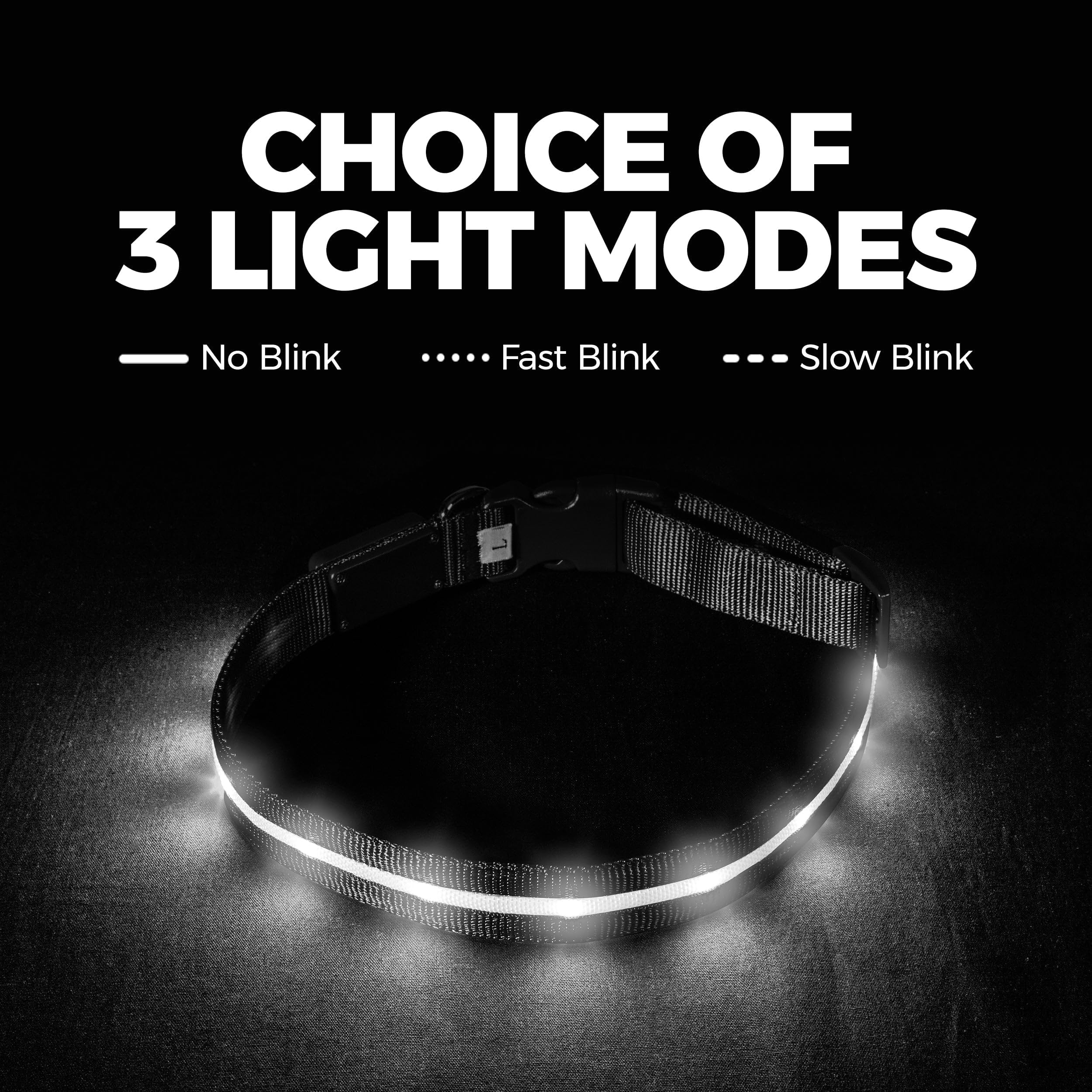BLAZIN Brightest Up Collars The Original LED with 1,000 Feet of Visibility USB Rechargeable Waterproof Collar Light Dog Lights for Night Walking - USA