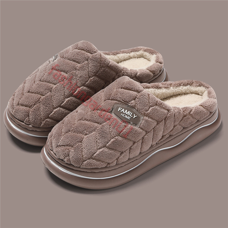 Free Shipping winter WARM slippers mens designer shoes white black lilac pink grey brown flats slides fashion outdoor comfort slipper slip-on womens s