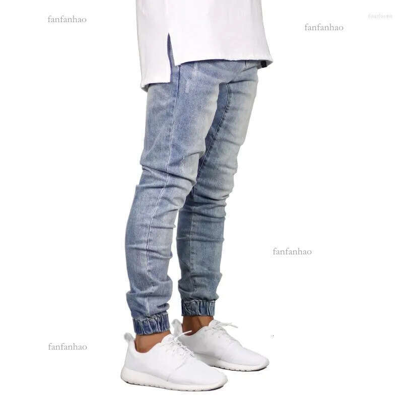 Men's Jeans Fashion Stretch Men Jeans Denim Jogger Design Hip Hop Joggers For