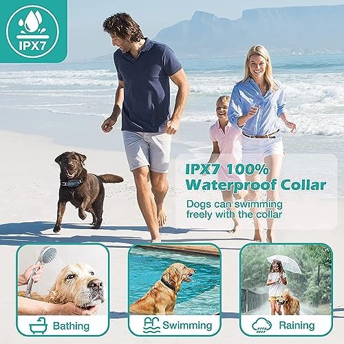 Shock Collar, Electric Remote 2680FT, IPX7 Waterproof Vibrating Dog Collar with 4 Training Modes, Rechargeable E-Collar for All Breeds, Sizes (Upgrade