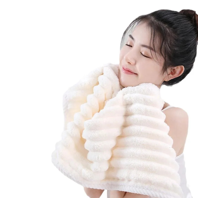 High quality jelly velvet absorbent coral velvet bath towel household thick and non shedding bathtub set 241126