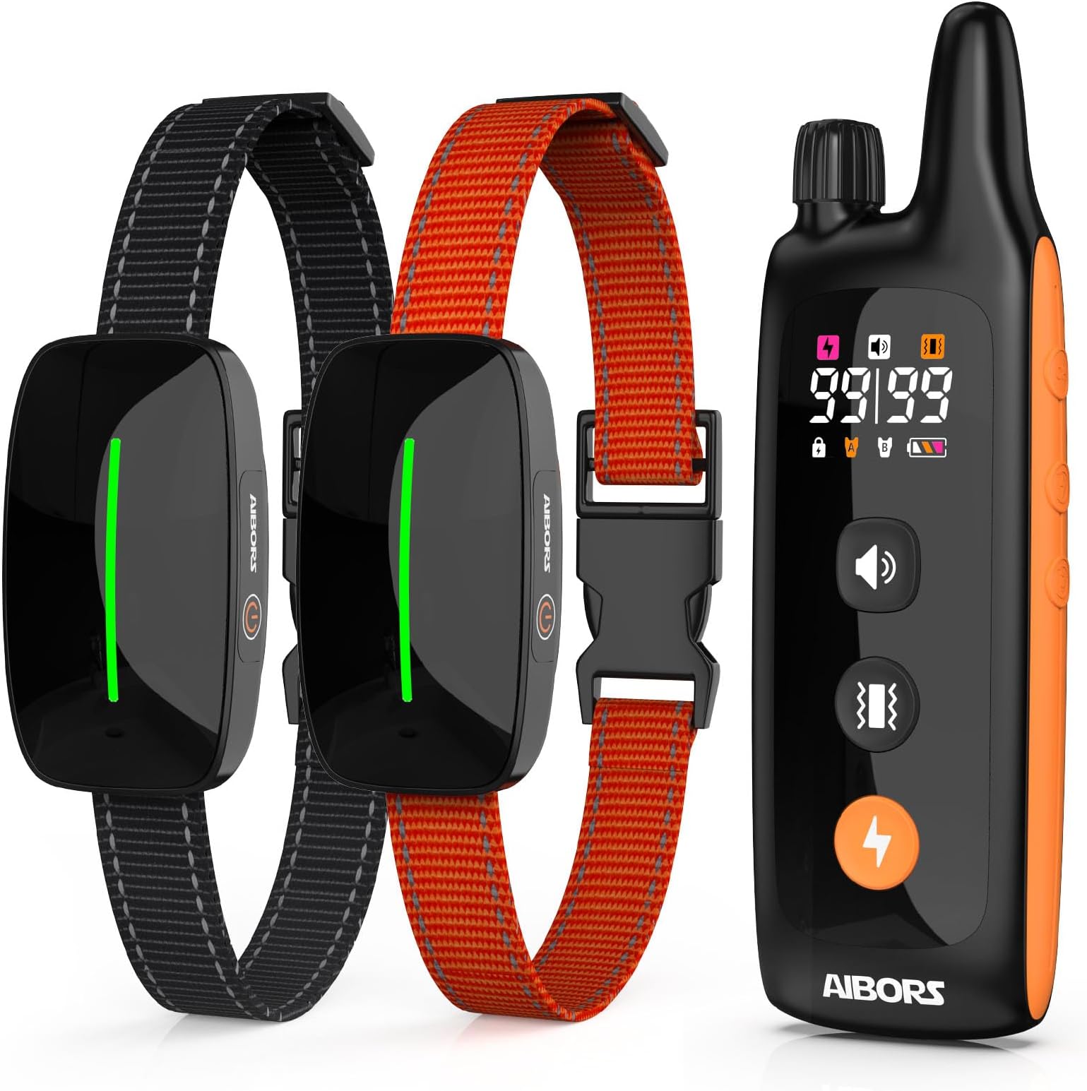 Remote - 4000Ft Dog Training Collar Small Medium Large 10-120lbs, Waterproof Rechargeable E Collars for 2 Dogs with Beep Vibration and Humane Shock (1