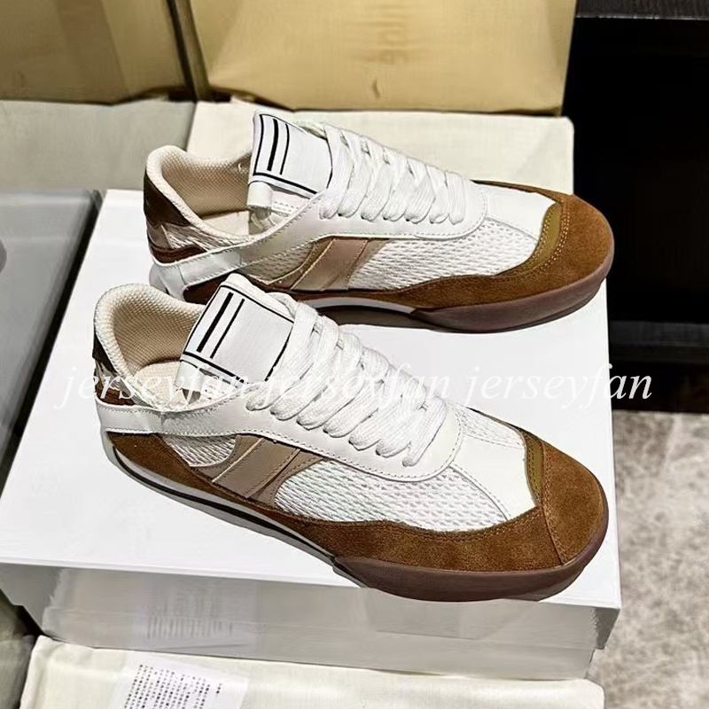 Top Quality Women Casual Shoes Mesh/Leather Size EU 35-40 Lace-up Sports Shoes With Dust Bag/Box 29849