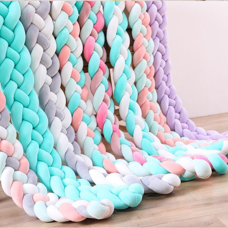 Four Strand Crib Surround with Knotted Fence - Anti-Collision Baby Bed