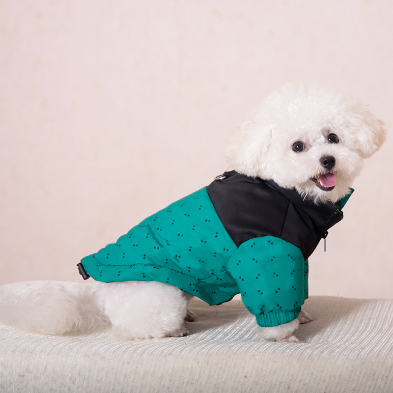 Winter Clothing et Apparel Teddy Coat Small Down ets Letter Print Cotton Coats Autumn Pet Warm Dog Vest Old Flower Free shipping
