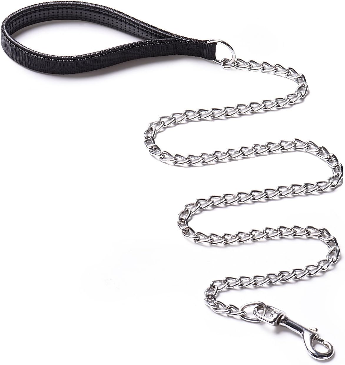 CtopoGo Heavy Duty Leash,Metal Leash Dog Chain with Padded Handle for Large & Medium Size Dogs