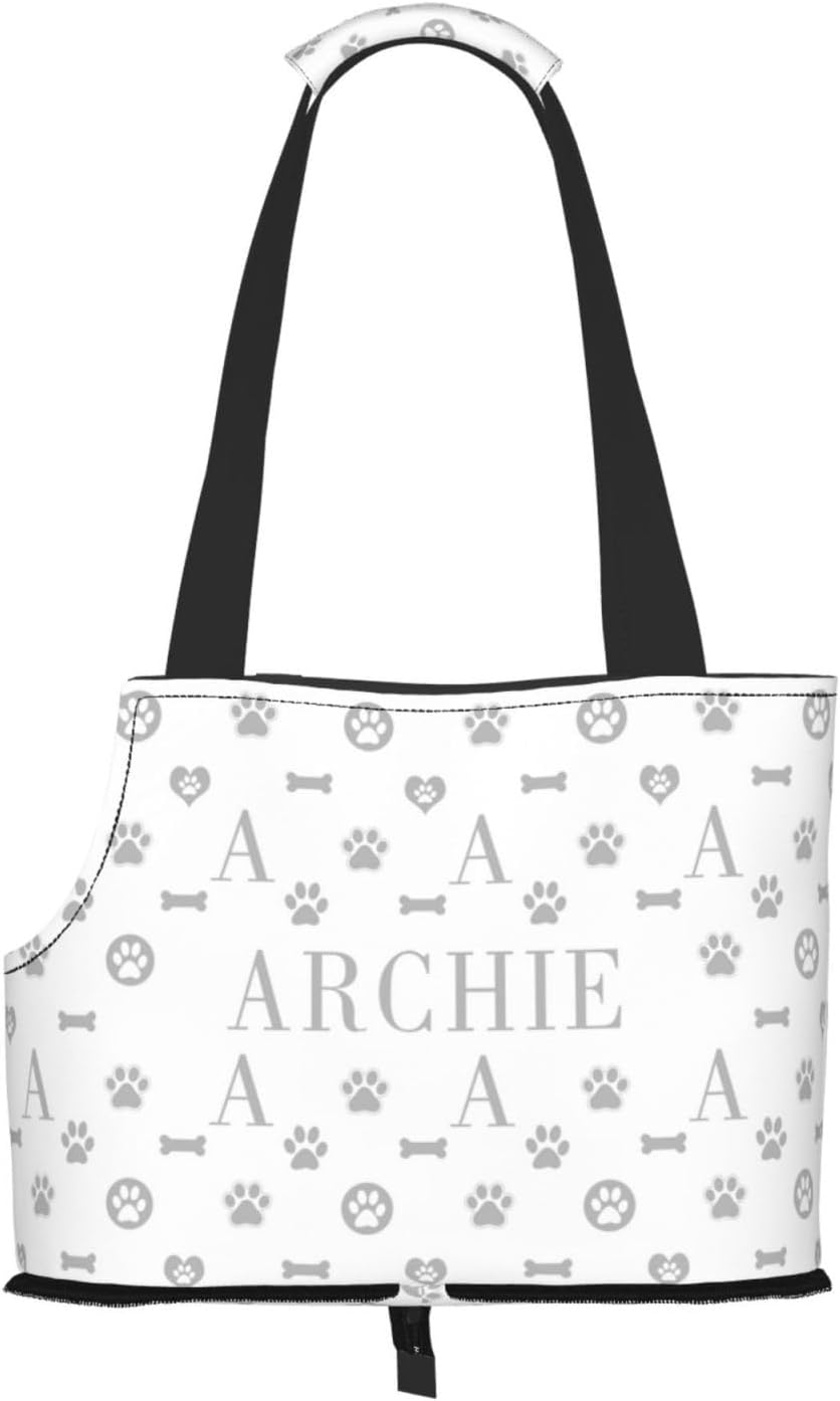 Others Dog Carrier Personalized with Name Custom Soft Sided Pet Purse Portable Bag for Medium Cat Small Dogs Puppy Pug Handbag Tote Pets Travel Hiking