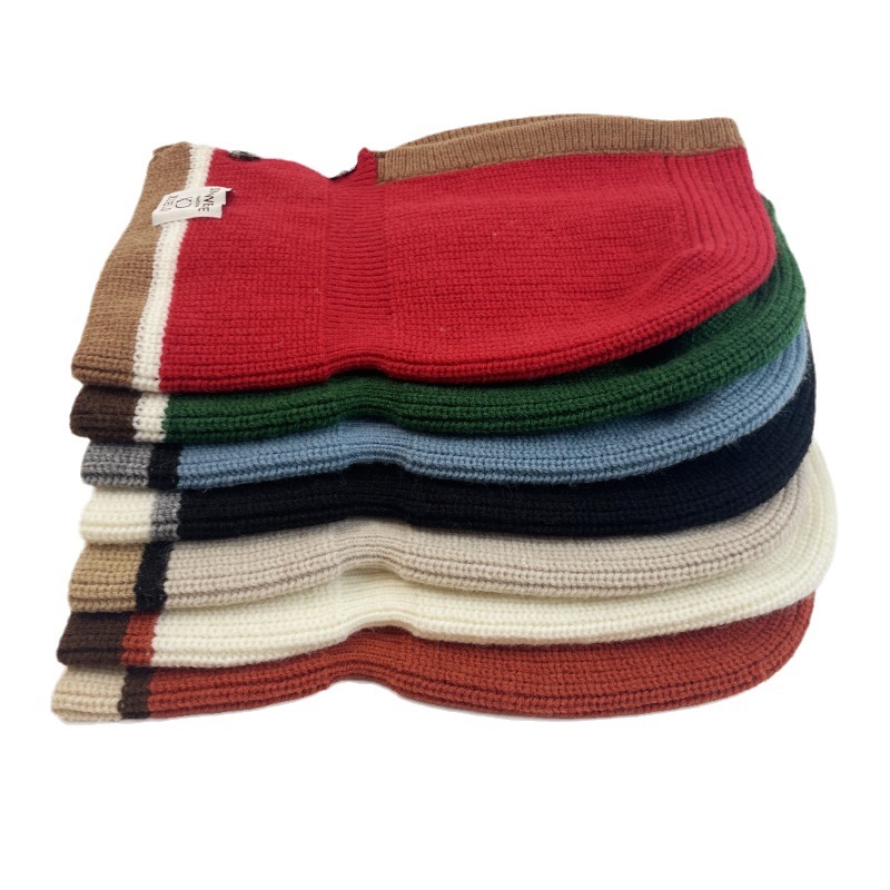 Balaklafa hat autumn and winter neck cover Western style hat and neck cover integrated fashion Korean version versatile scarf women's woolen hat