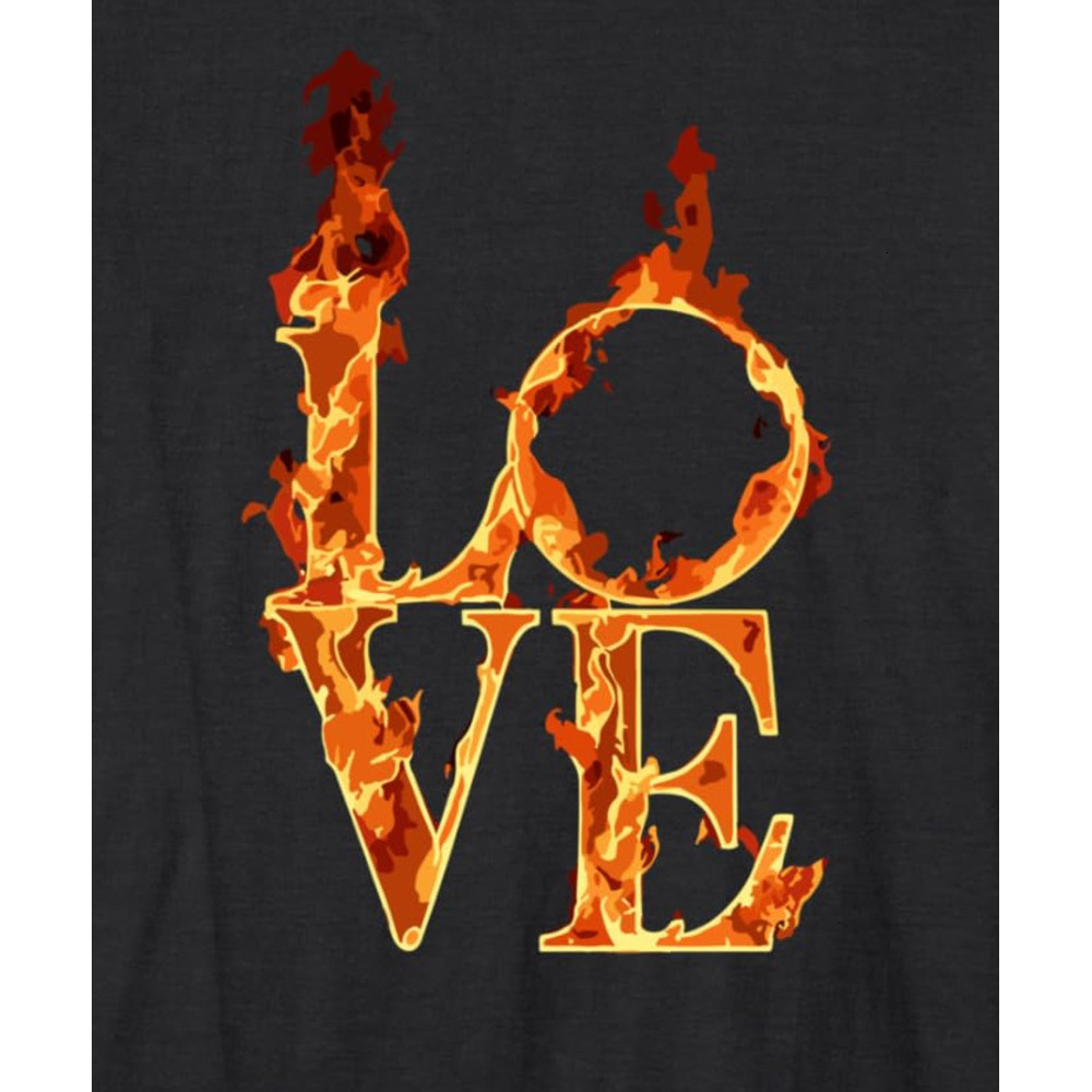 Long Sleeve Shirts for Men sweatshirt Love Flames Design Long Sleeve Tee Streetwear Casual tops clothes cool