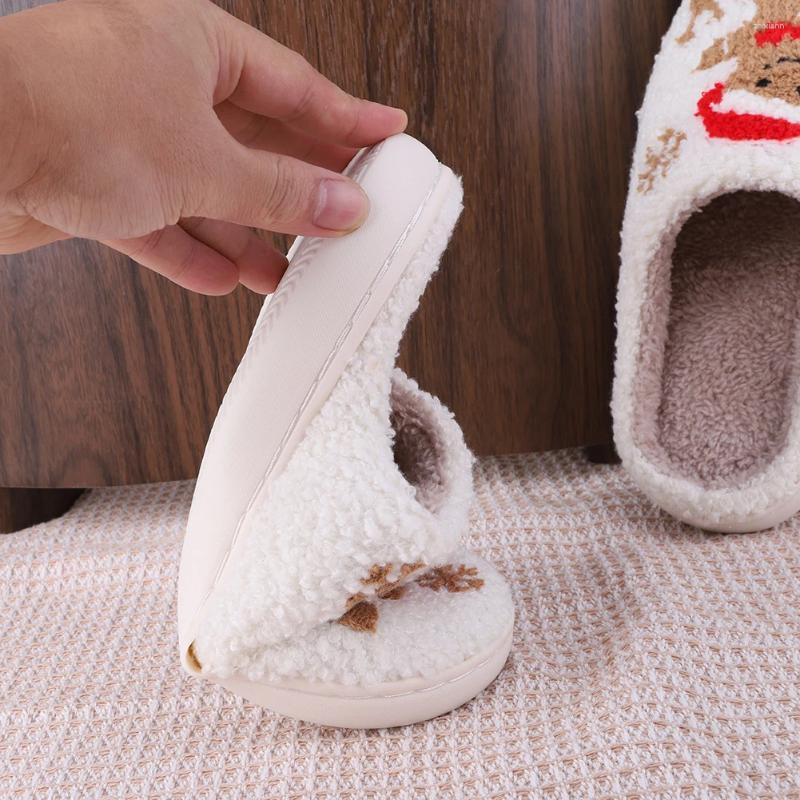 Slippers Christmas Gingerbread Man Cute Comfortable Soft Couple Anti Slip For Men Women zhanyishengli