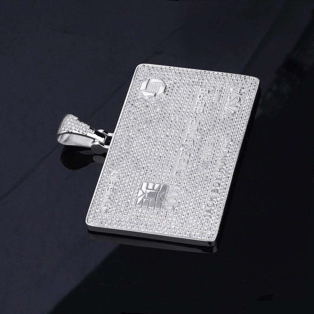 Credit Card Pendant Silver 10k 14k 18k Custom Def Vvs Moissanite Personalized Name Chain for Men Women Iced Out Pendants
