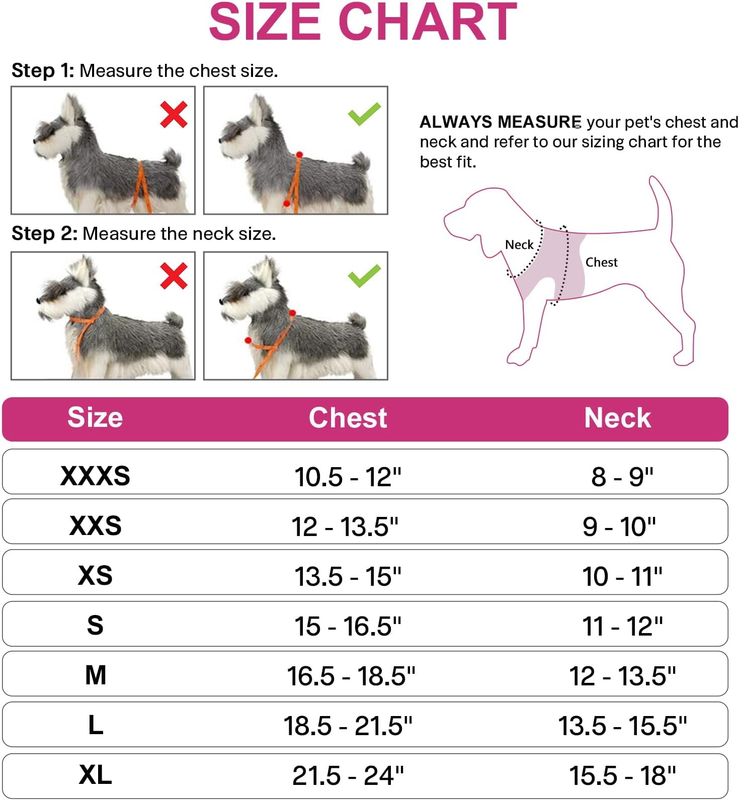 Joytale Small Dog Breathable Mesh Step-in Vest Harness, Reflective Soft Padded Harnesses for Cats and Puppies Dogs, Red, XXXS